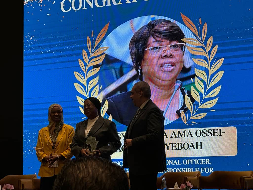 Issiaka Sombie (@issiakasombie) on Twitter photo Conratulations to <a href="/OsseiSybil/">Sybil Ossei</a> from <a href="/OoasWaho/">WAHO | OOAS</a> that received an award from Africa Union Development Agency NEPAD for her regional efforts and innovations in enhancing access to medical products in <a href="/ecowas_cedeao/">Ecowas - Cedeao</a> and Africa in ongoing conference on Cairo. Conratulations to <a href="/OsseiSybil/">Sybil Ossei</a> from <a href="/OoasWaho/">WAHO | OOAS</a> that received an award from Africa Union Development Agency NEPAD for her regional efforts and innovations in enhancing access to medical products in <a href="/ecowas_cedeao/">Ecowas - Cedeao</a> and Africa in ongoing conference on Cairo.