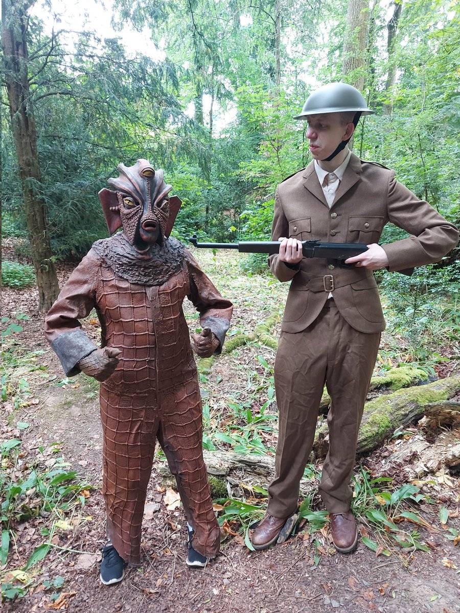 doctor_winter's tweet photo. Enjoy these behind the scene pics from my time filming for @dynamicworks2012 Doctor Who Time Crisis when Peter Holmes meets Tommy Benton and encounters the Silurian in the forest

#doctorwho #timecrisis #dynamicworks2012 #worldwar2 #silurian #secondworldwar #doctorwhofilming https://t.co/Plrl1slqf3