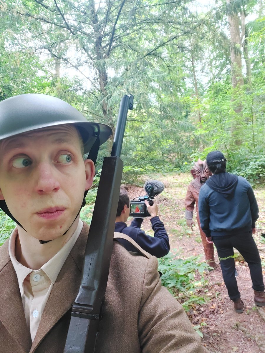 doctor_winter's tweet photo. Enjoy these behind the scene pics from my time filming for @dynamicworks2012 Doctor Who Time Crisis when Peter Holmes meets Tommy Benton and encounters the Silurian in the forest

#doctorwho #timecrisis #dynamicworks2012 #worldwar2 #silurian #secondworldwar #doctorwhofilming https://t.co/Plrl1slqf3