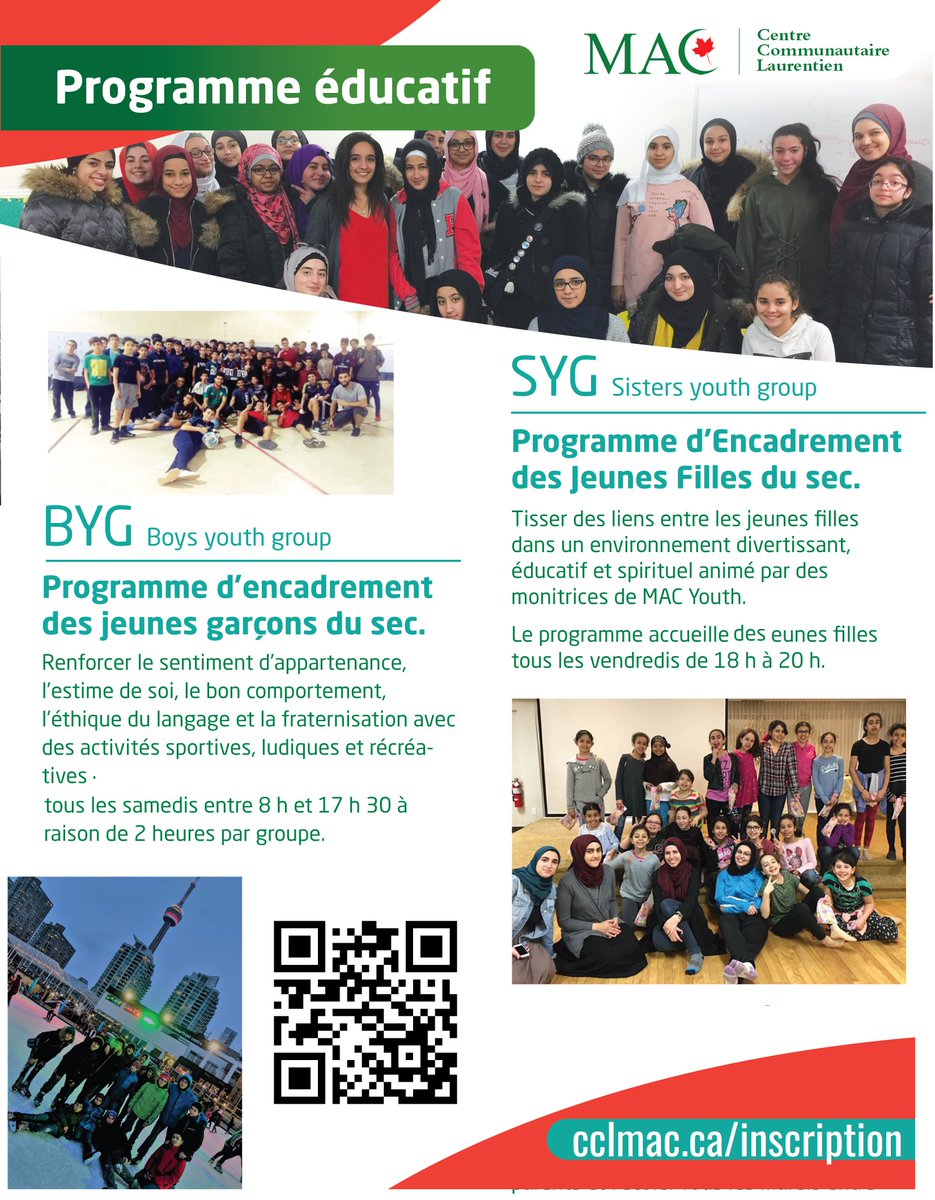 alrawdah's tweet photo. 📢 #Centre_Communautaire_Laurentien
SYG Sisters youth group
Programme d’encadrement des Jeunes filles du secondaire :
Tisser des liens entre les jeunes filles dans un environnement divertissant, éducatif et spirituel 
✍️ https://t.co/tERKRdYa3g https://t.co/zGpFntf0iY