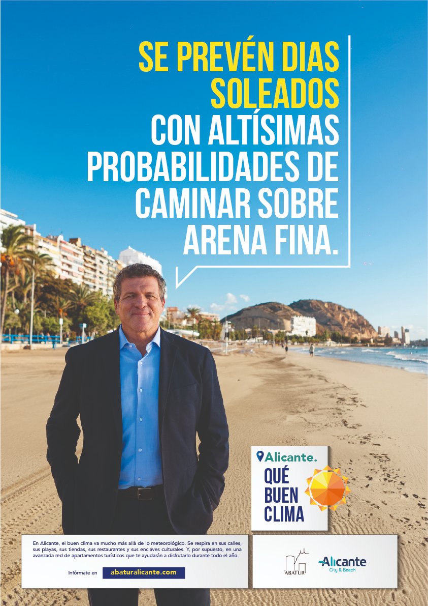 Imagina un paseo por playas de arena fina mientras disfrutas de las olas del mar Mediterráneo. Con un día soleado y un clima de ensueño en pleno diciembre. 

Ahora imagina que todo esto lo puedes hacer en Alicante. 

Más información en abaturalicante.com