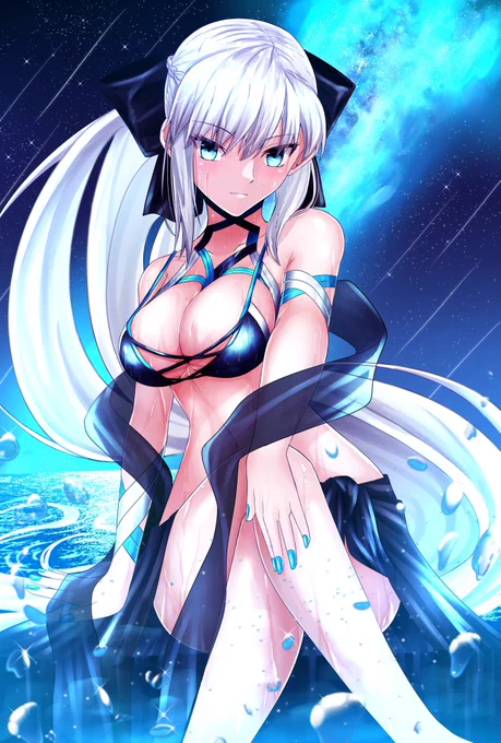 #くそ寒いので水着絵を貼る寒いのなら青い色がお似合いだよなぁ? 