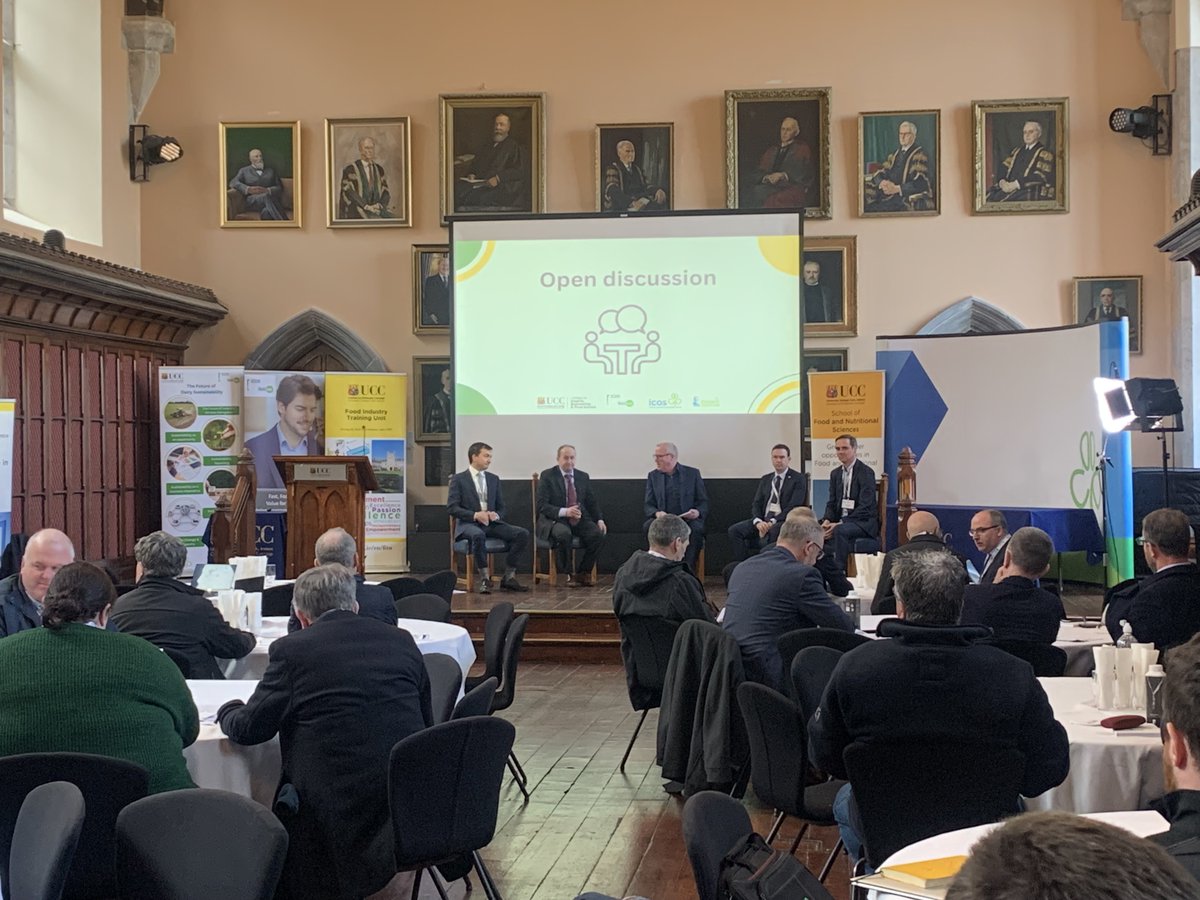 UCC FITU (@uccfoodtraining) on Twitter photo Exciting panel discussion with leaders shaping the future of dairy, sustainability, and cooperatives! 🥛 With Dr.Laurence Shalloo <a href="/teagasc/">Teagasc</a>, Dave Fitzgerald <a href="/Bordbia/">Bord Bia - The Irish Food Board</a> and James Doyle of <a href="/icosskillnet/">ICOS Skillnet</a> as these experts share insights and strategies for a sustainable Future🚀 #Panel Exciting panel discussion with leaders shaping the future of dairy, sustainability, and cooperatives! 🥛 With Dr.Laurence Shalloo <a href="/teagasc/">Teagasc</a>, Dave Fitzgerald <a href="/Bordbia/">Bord Bia - The Irish Food Board</a> and James Doyle of <a href="/icosskillnet/">ICOS Skillnet</a> as these experts share insights and strategies for a sustainable Future🚀 #Panel
