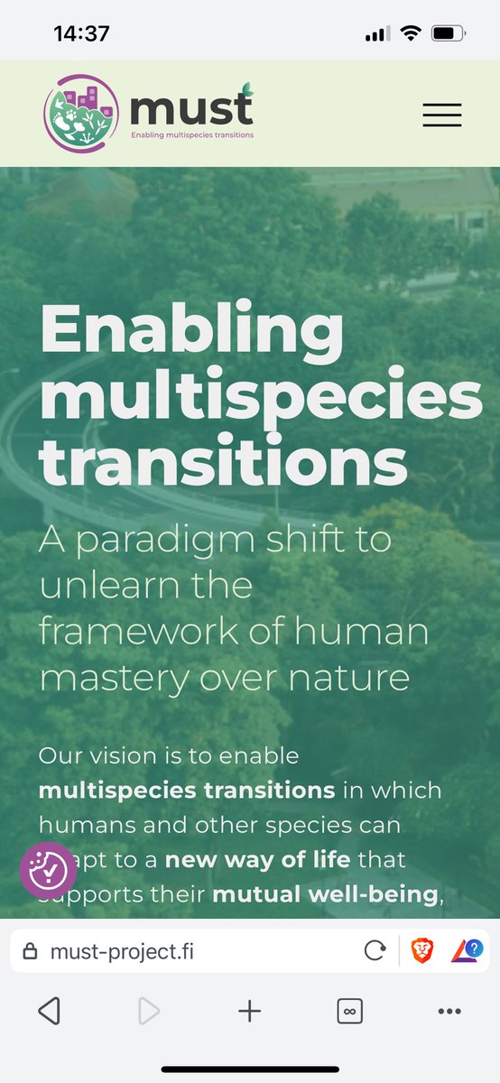 Very happy to announce that the must-project.fi website has just been launched. Join our multispecies movement to change how humans relate to other species in #nbs planning @HELSINKISUS @info_iasnr @natura_project