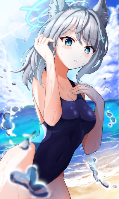 水着シロコ#クソ寒いので水着の絵をはる 