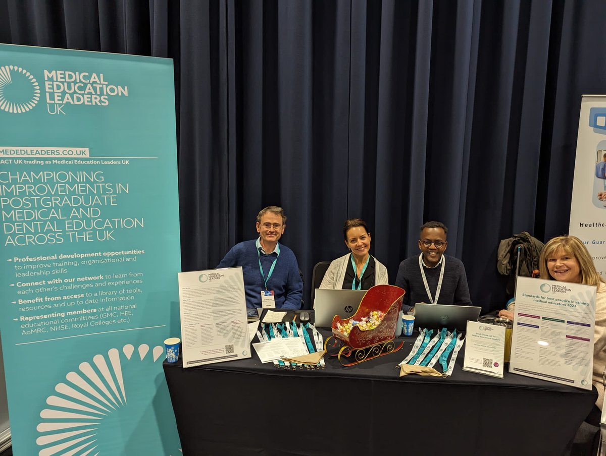 ⁦<a href="/MedEdLeaders/">Medical Education Leaders UK</a>⁩ #DEMEC  manning the stand