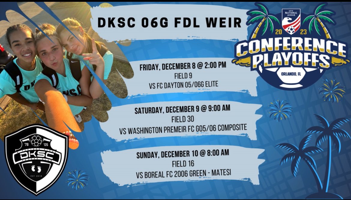DKSC 06g Weir FDL (@dksc_06g_fdl) on Twitter photo FOUR. MORE. SLEEPS until we get to represent <a href="/DKSC_official/">D'Feeters Kicks Soccer Club</a> in the <a href="/NationalLeague/">National League</a> Conference Playoffs! We can’t wait. #EarnYourPlace FOUR. MORE. SLEEPS until we get to represent <a href="/DKSC_official/">D'Feeters Kicks Soccer Club</a> in the <a href="/NationalLeague/">National League</a> Conference Playoffs! We can’t wait. #EarnYourPlace
