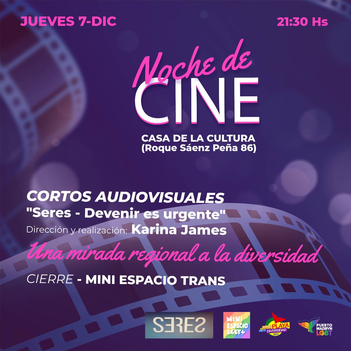 DDHHChubut's tweet image. DDHH|| Compartimos la invitación 🙌 
Cine debate en #PuertoMadryn