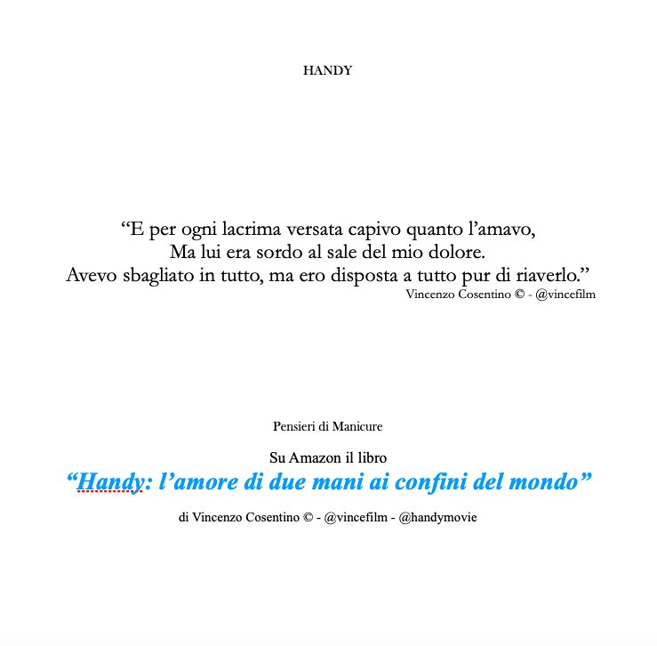 Il mio libro su Amazon 
Handy: L'amore di due mani ai confini del mondo amzn.eu/d/grddQ8W