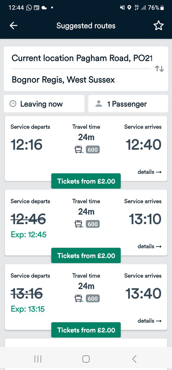 Smilerpyott's tweet photo. @StagecoachSouth at the Lamb 600 stop, the app shows greyed out which suggests cancelled but journey planner on the same app shows a minute early. Which is it? https://t.co/RSKRkhqjLM