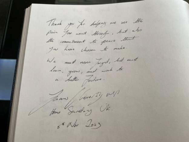 grahammwright's tweet photo. @JamesCleverly It's unfortunate that you’ve forgotten we are into December now when you left your message at the Kigali Genocide Memorial. #jetlag #rwanda https://t.co/qpMno815ZA