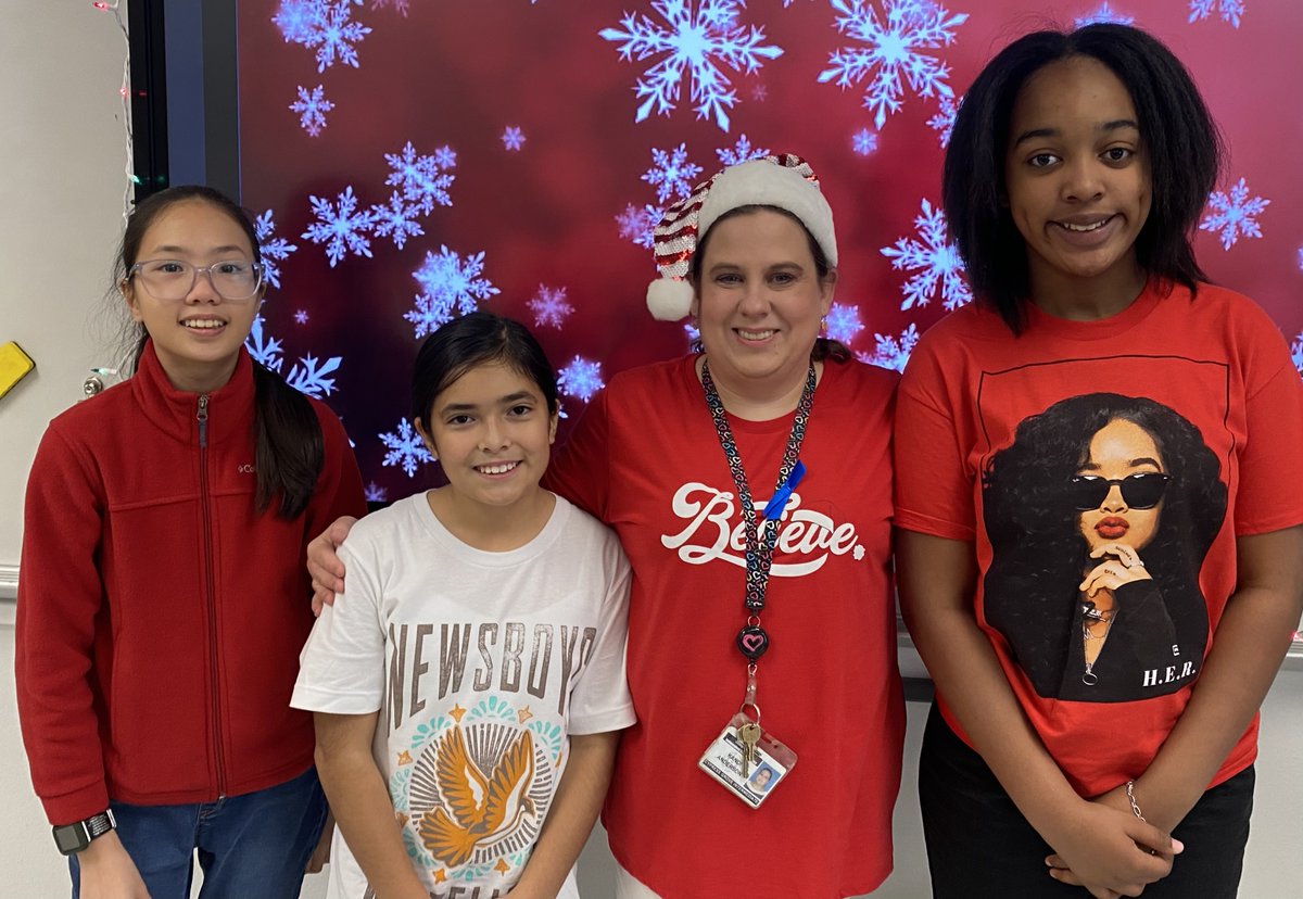 Sharing our Joy with candy Cane colors this season.
<a href="/cg_cats/">Cypress Grove Intermediate School</a>
#successCSISD #choosegreatness