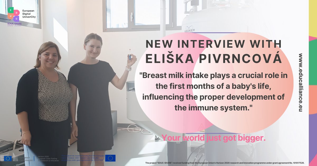 EDUCUniverCity's tweet photo. 🔬 Explore the infant microbiome journey with Eliška Pivrncová! 🍼✨ Unveiling secrets at @MasarykUni, her groundbreaking research dives into the first year of life, decoding microbiome mysteries. 🌐 🔍Read more: https://t.co/XDYLIcn2EK
#EDUCSHARE #EDUCUniverCity #InfantHealth https://t.co/HkYAwP8B8t