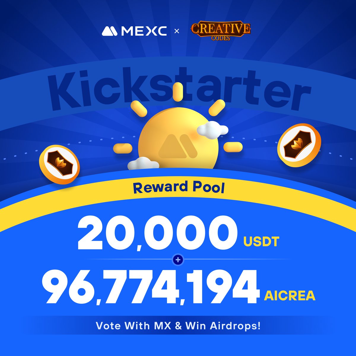 .<a href="/CreativeAICREA/">Creativecodes</a>, a project that users can earn by providing game development and online connection in the field of Gamefi and NFT, is coming to #MEXCKickstarter 🚀

🗳Vote with $MX to share massive airdrops
📈 $AICREA/USDT trading: Dec 6, 15:00 (UTC)

Details: