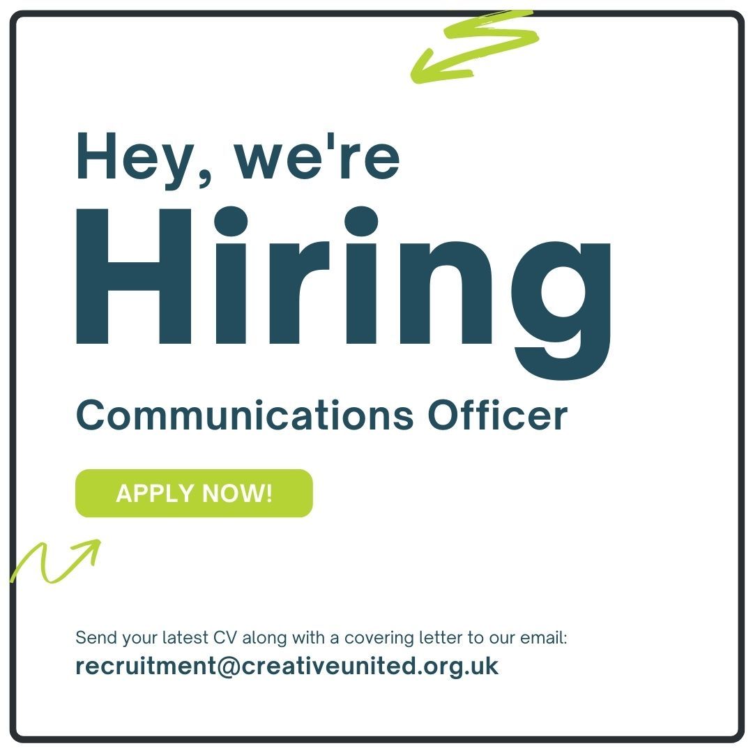 Creative United is on the lookout for a Communications Officer to join our team. If you're skilled in relationship management, event coordination, and brand communication, this could be your next adventure. Apply now! creativeunited.org.uk/job-vacancies/