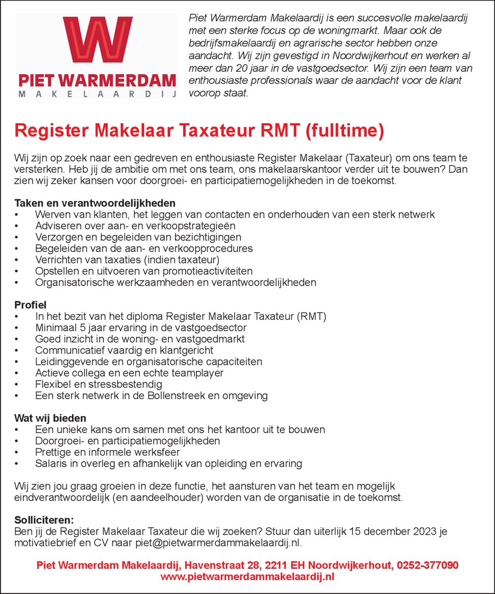 WarmerdamMakelaardij (@pietwarmerdam1) on Twitter photo 