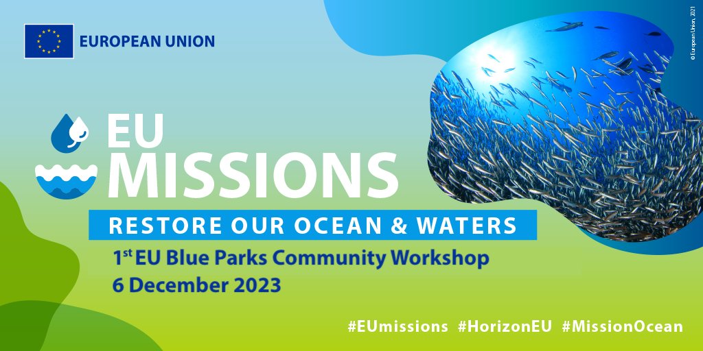 The 1st #EUBlueParks Community workshop will be held online on 6 December 🤝. The aim of the workshop is to introduce stakeholders to the EU Blue Parks initiative and the EU policies 🇪🇺 dedicated to #marine protected areas 💧.

Learn more 👉 tinyurl.com/mu6hv4m2?utm_s…

#MissionOcean