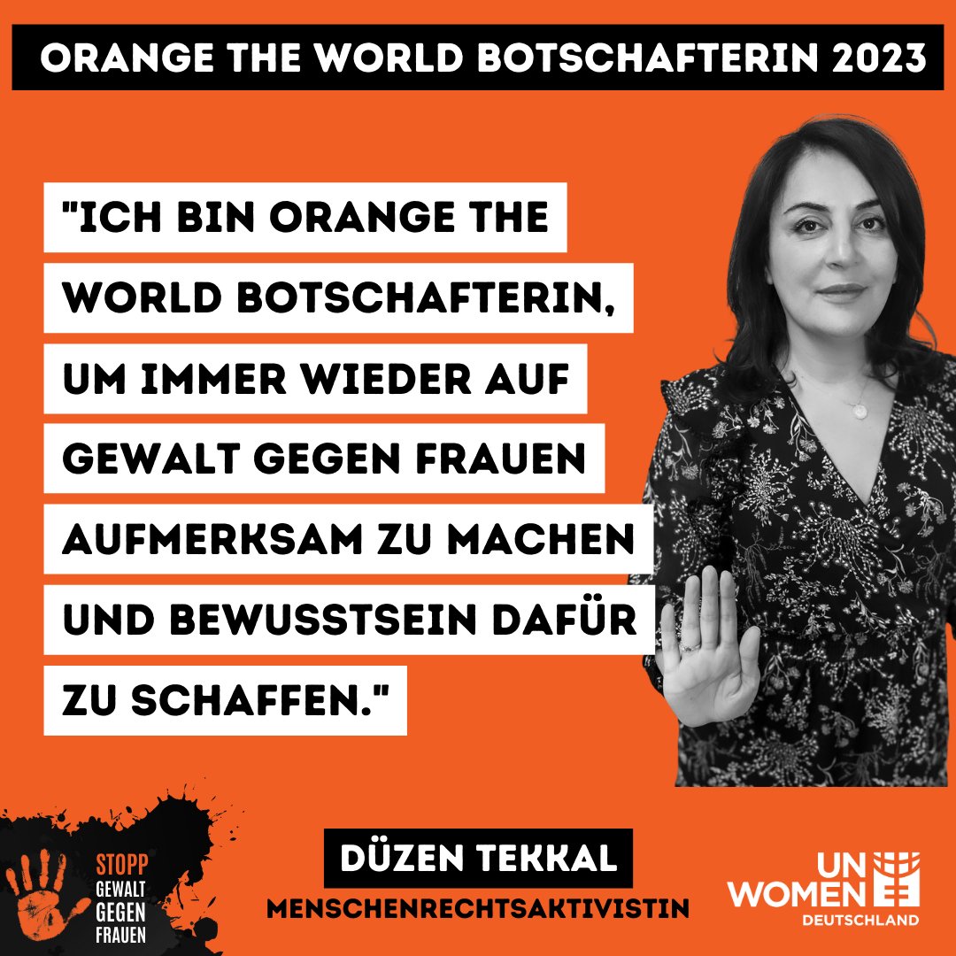 ➡️Die Menschenrechtsaktivistin Düzen Tekkal (@duzentekkal) ist dieses Jahr unsere Orange The World Botschafterin und setzt sich gemeinsam mit uns gegen Gewalt an Frauen ein! #OrangeTheWorld #StoppGewalt #GewaltStoppen #EndViolenceAgainstWomen #StoppGewaltGegenFrauen #16Days