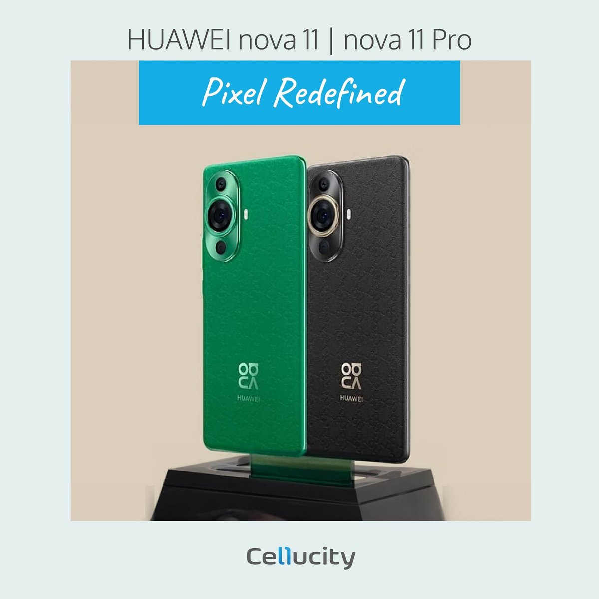 Cellucity's tweet photo. Pixel Redefined with the NEW HUAWEI nova 11 and 11 Pro.

HUAWEI nova 11
Contracts from R499 PM
Cash Price R12 999

HUAWEI nova 11 Pro
Contracts from R729 PM
Cash Price R14 999

@huaweiza #HUAWEInova11 #HUAWEInova11Pro https://t.co/dG76Sn0Oym