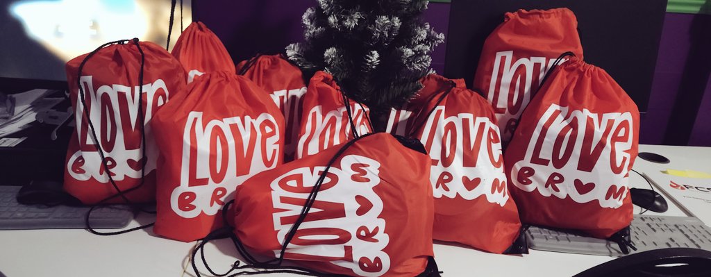 LoveBrum Bags of goodies delivered in time for Christmas. Thank you #TeamLoveBrum and partners. Reconnected #partnershipworking #BagsforBrummies