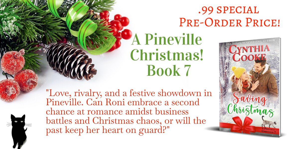 Special .99 Pre-order price! (limited time) mybook.to/SavingChristma…
Read and excerpt here - cynthiacooke.com/preorder-speci…
#RomanceReaders  #ChristmasRead