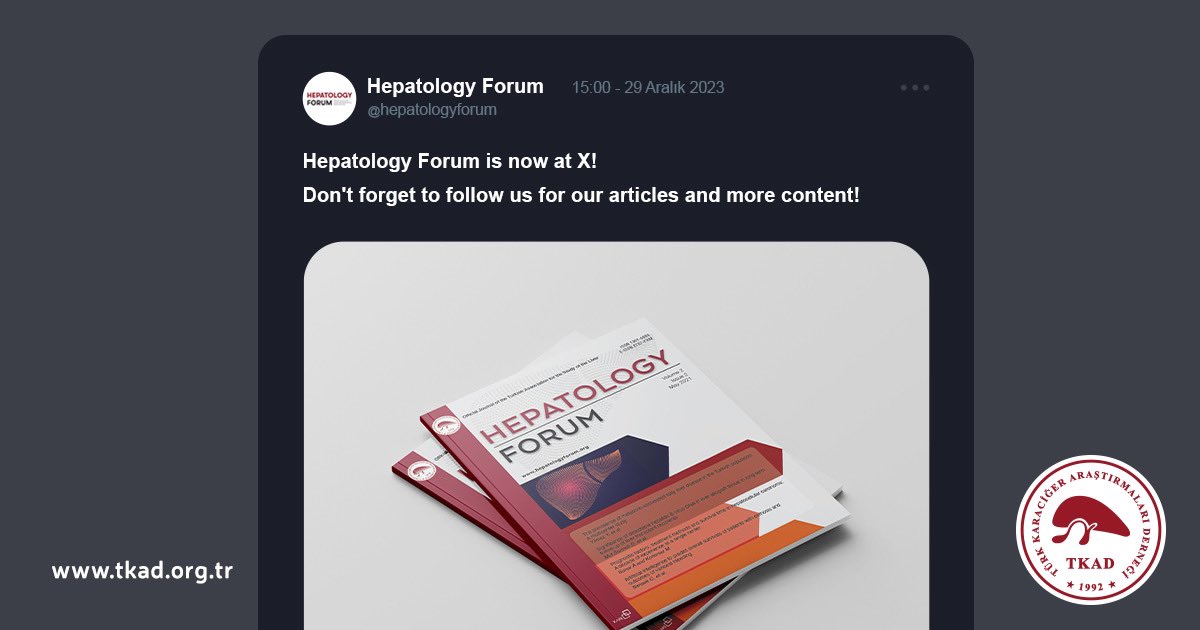 tkadorg's tweet photo. Hepatology Forum is now at X!🗣️🗣️🎉🎉

Don't forget to follow us for our articles and more content! 📝📝

👉🏻 @hepatologyforum 
#TKAD #TASL #HepatologyForum #X https://t.co/4GSFeYwGPI