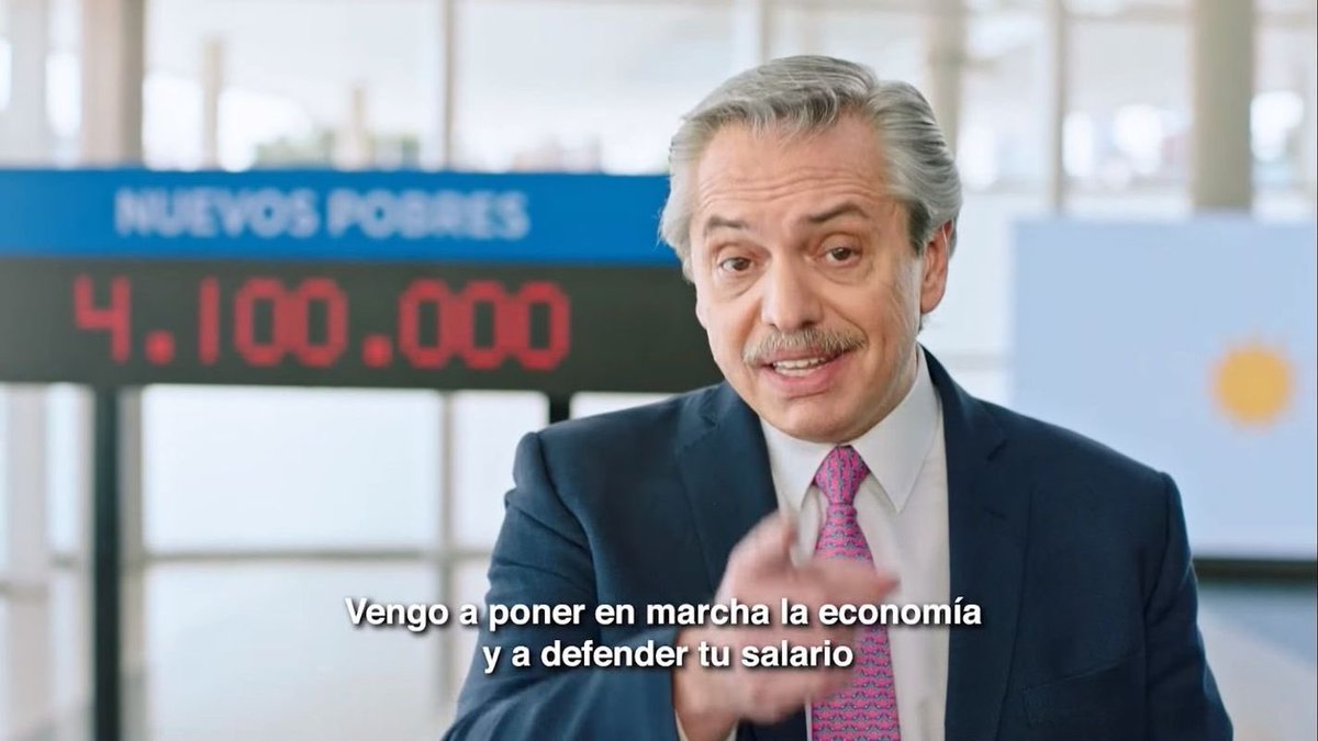 javierlanari's tweet photo. Que mal envejeció este spot. Subió la pobreza de 35 a 45% en cuatro años. Nunca nadie hizo tanto daño en tan poco tiempo. Cristina, Massa y Alberto... https://t.co/vKgz5Y7N0R