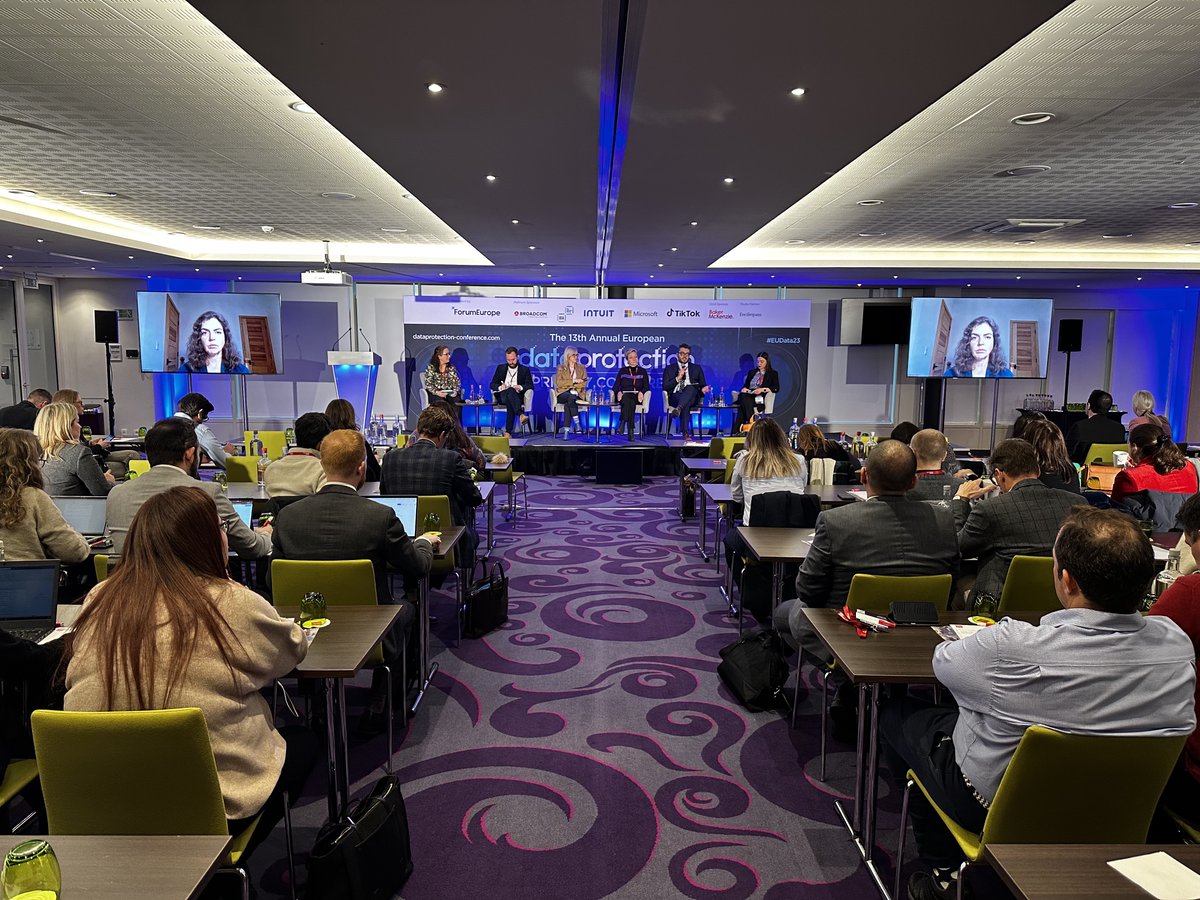 Our next session: promoting privacy innovation to unleash the power of data with <a href="/PDrogkaris/">Prokopios Drogkaris</a> <a href="/enisa_eu/">ENISA</a>, Naomi Lefkovitz <a href="/NISTcyber/">Cybersecurity @ NIST</a>, Calum Inverarity <a href="/ODIHQ/">Open Data Institute</a>, @JadeNester <a href="/tiktokeu/">TikTok for Business Europe</a>, Martine van de Gaar, Lorelien Hoet <a href="/MicrosoftEU/">Microsoft European Affairs</a> &amp; <a href="/mcl_christina/">Christina Michelakaki</a> <a href="/futureofprivacy/">Future of Privacy Forum</a> #EUData23