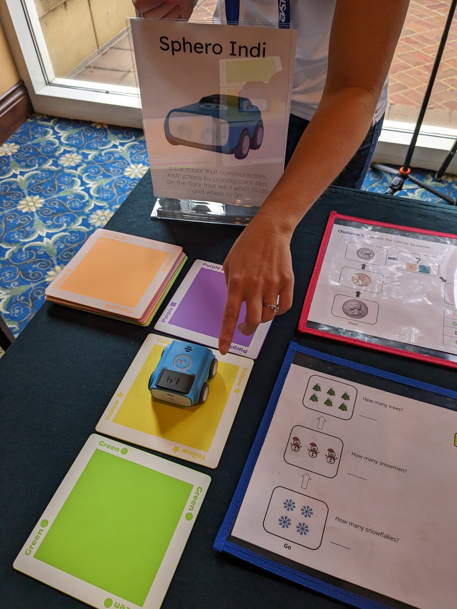 We've had a blast playing with and sharing #robotics at #VSTE23 at the Robot Petting Zoo and Engaging Young Women in Creative Robotics sessions. Next up, come meet Roversa (a low cost, flexible robotics platform) at 11am in the Innovation Station. #CSEdWeek