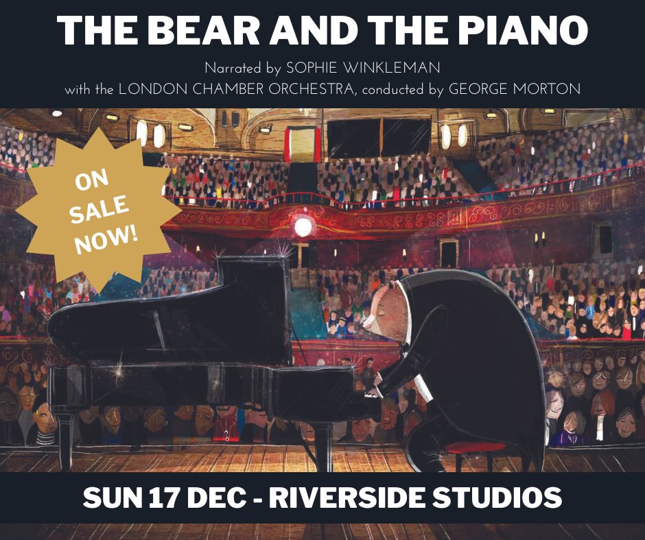 🎄 Make it a magical Christmas🎄 Tickets now on sale for the heartwarming film The Bear and the Piano, with narrator Sophie Winkleman and live music by @daniel_whibley, performed by LCO and conducted by @george_conducts Sunday 17 December at 12pm & 1.10pm @RiversideLondon