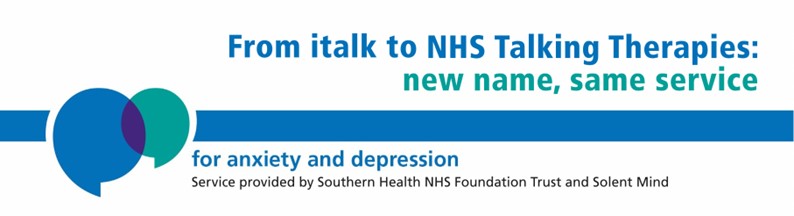 @italkHants is now Talking Therapies Hampshire <a href="/NHSTTHampshire/">NHS Talking Therapies Hampshire</a>  There will be no change for patients we are still providing the same service, supporting people with anxiety &amp; depression but just have a different name &amp; branding! Visit: italk.org.uk