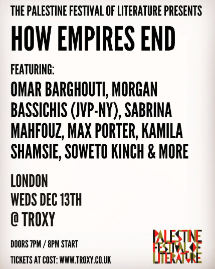 London, December 13th.

Tickets on sale at 8pm tonight: tinyurl.com/ynkppdj4 

Please share widely.