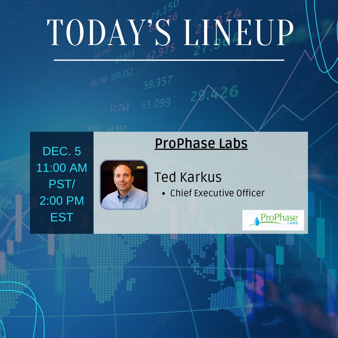 RenmarkMedia's tweet image. Don't miss the chance to see Prophase Labs Virtual Non-Deal Roadshow! #RenmarkVNDR

Registration:

Prophase Labs Inc. (PRPH): ow.ly/EUCV50QeyCA

#Renmark #Prophase #PRPH #NASDAQ #biotech