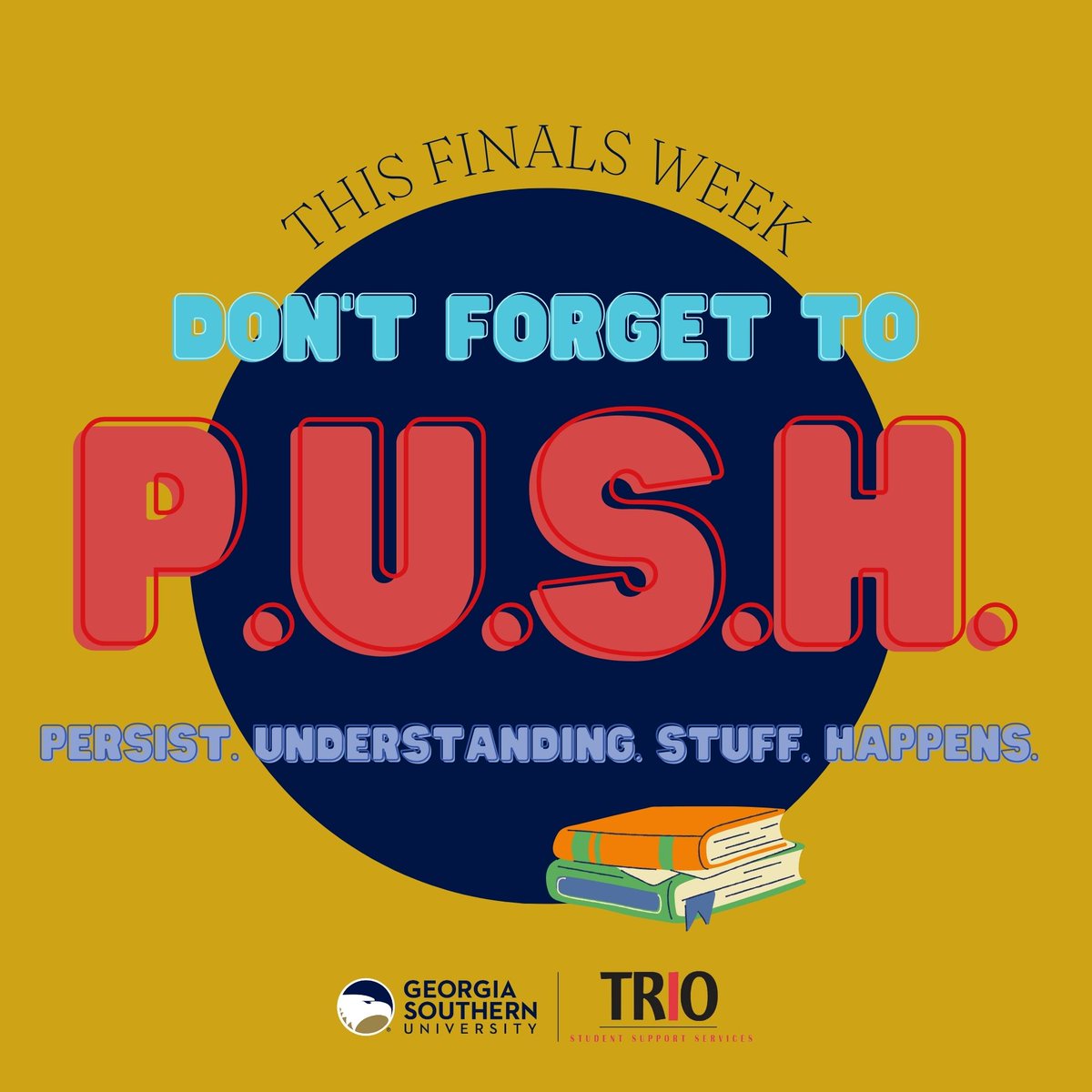 trioarmstrong's tweet image. TRIO Eagles know how to PUSH! 💪🏽
Happy Finals Week, Scholars! You got this! 
#triosss #TRIOWorks #TRIOeagles #hailsouthern #finalsweek