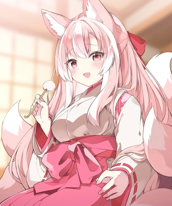 健全巫女服きつねのおきつねさまをよろしくお願いします #いい巫女の日 