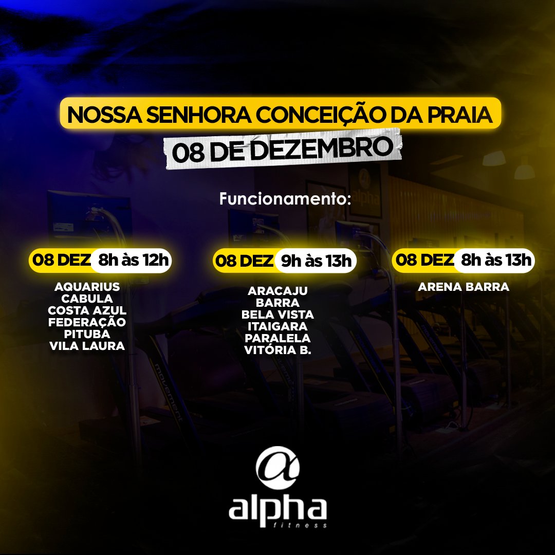 Eii, se liga no nosso horário de feriado e não deixe de vim treinar!! 💪