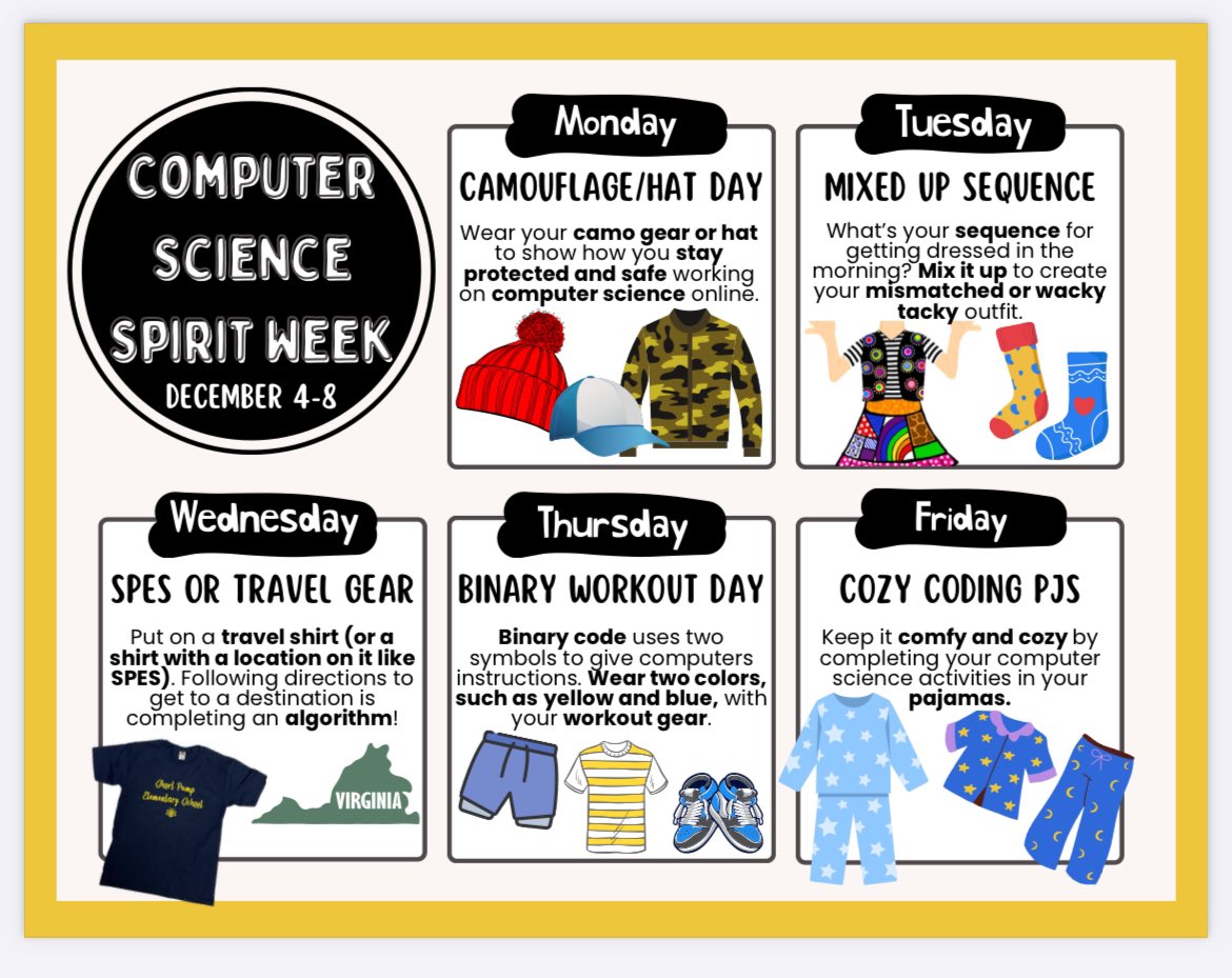 MCBernheart's tweet image. We kicked off Computer Science Week @ShortPumpES yesterday with camouflage/hat day and lots of coding! #CSEdWeek #ImpactsofComputing @HCPS_Innovates #ESInnovate