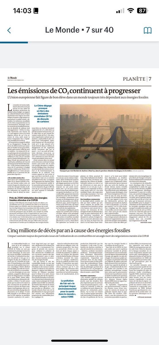 svklvo's tweet photo. Les #émissions de #CO2,#continuent à #progresser https://t.co/8ISYQfroh5