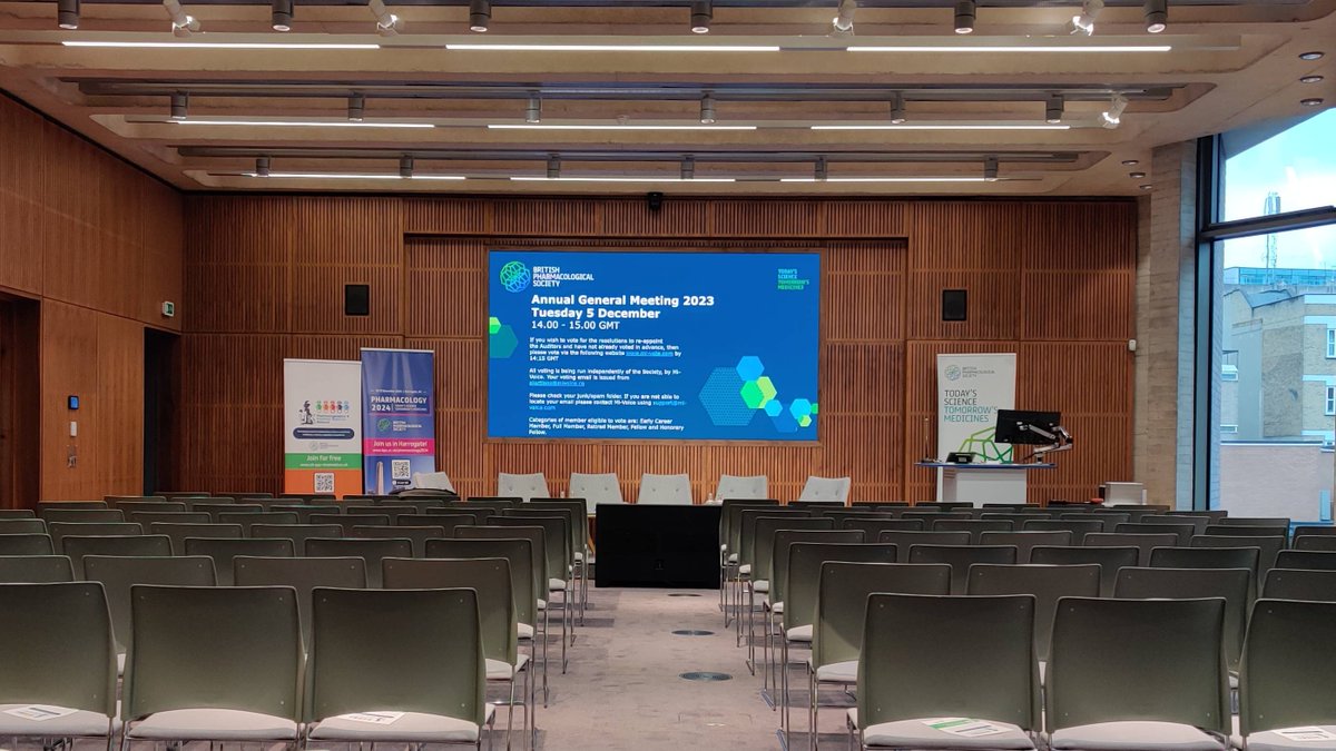 We're all set for this afternoon's Annual General Meeting! Looking forward to chatting to our members about all the amazing work they've been doing this year, what we've been up to, and to congratulate our prize winners! Thanks to Royal College of Pathologists for hosting.
