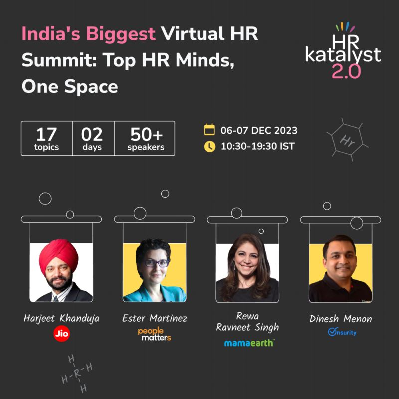 sysmicit's tweet photo. HR Superpower unlocked: Become a Katalyst!
2 days, 19 topics, 40 experts from Mamaearth,ADP, Reliance, Credit Suisse, Myntra, & Tata 1mg.
Dec 6th-7th | ⏰ 10:30AM-7:30PM | Airmeet
Don't wait! Register now: https://t.co/0Skdi6BD0D
#HRSummit #HRSuperpower #VirtualSummit #HRProTips https://t.co/IDnQK2ukpj