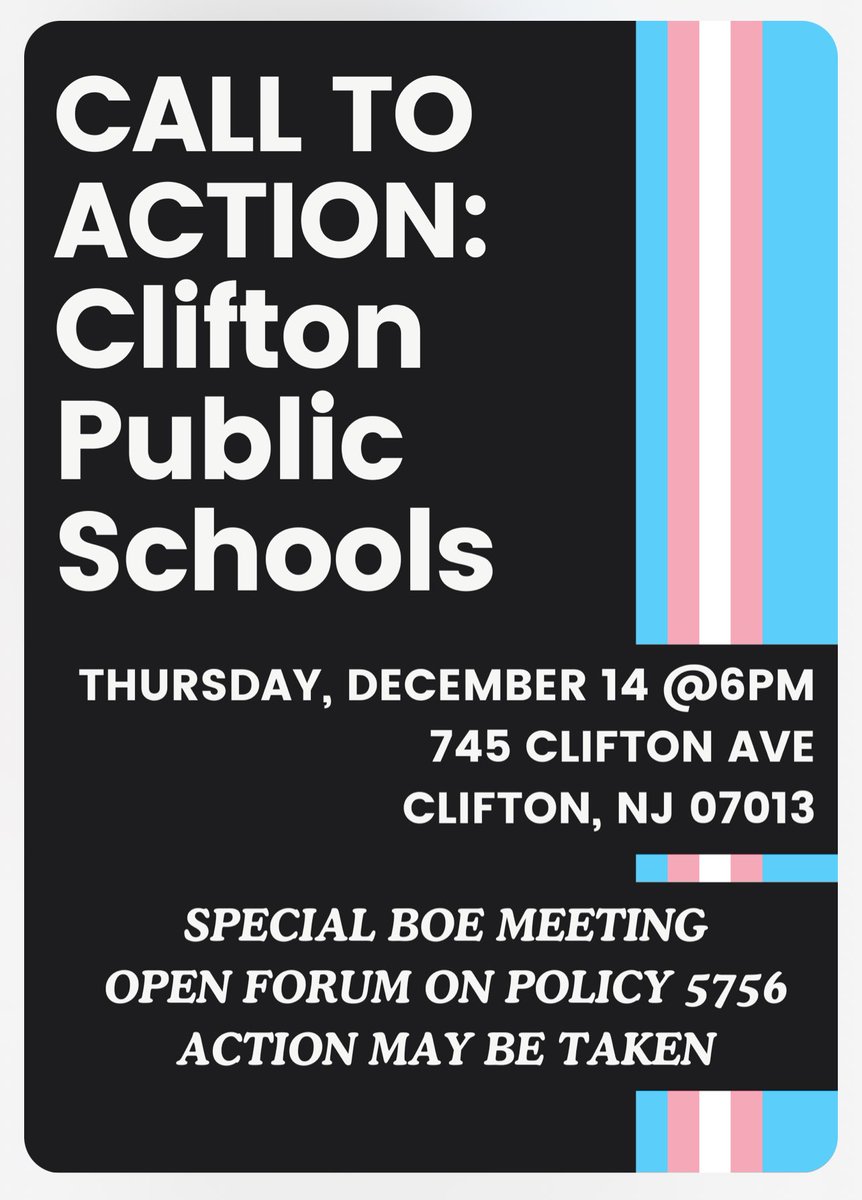 #cliftonnj #5756 #TransRightsAreHumanRights #protecttranskids