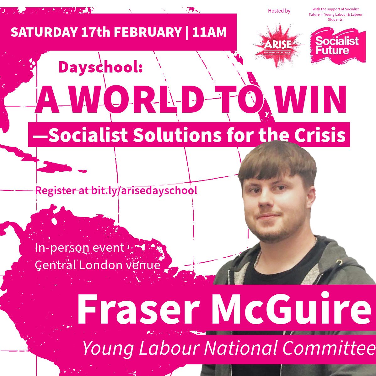 Young Labour have a strong track record of supporting struggles against austerity and making the case for a bold economic alternative- come and hear from NC member @FraserMcGuire_ at this dayschool in London next February organised by the @Arise_Festival: bit.ly/arisedayschool