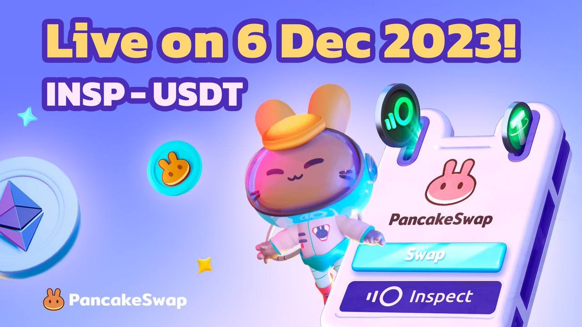 🟢 You heard it right - INSP (@inspectxyz) is coming to Ethereum PancakeSwap tomorrow! 🔎 The Layer 2 for 𝕏 👀 Stay tuned…