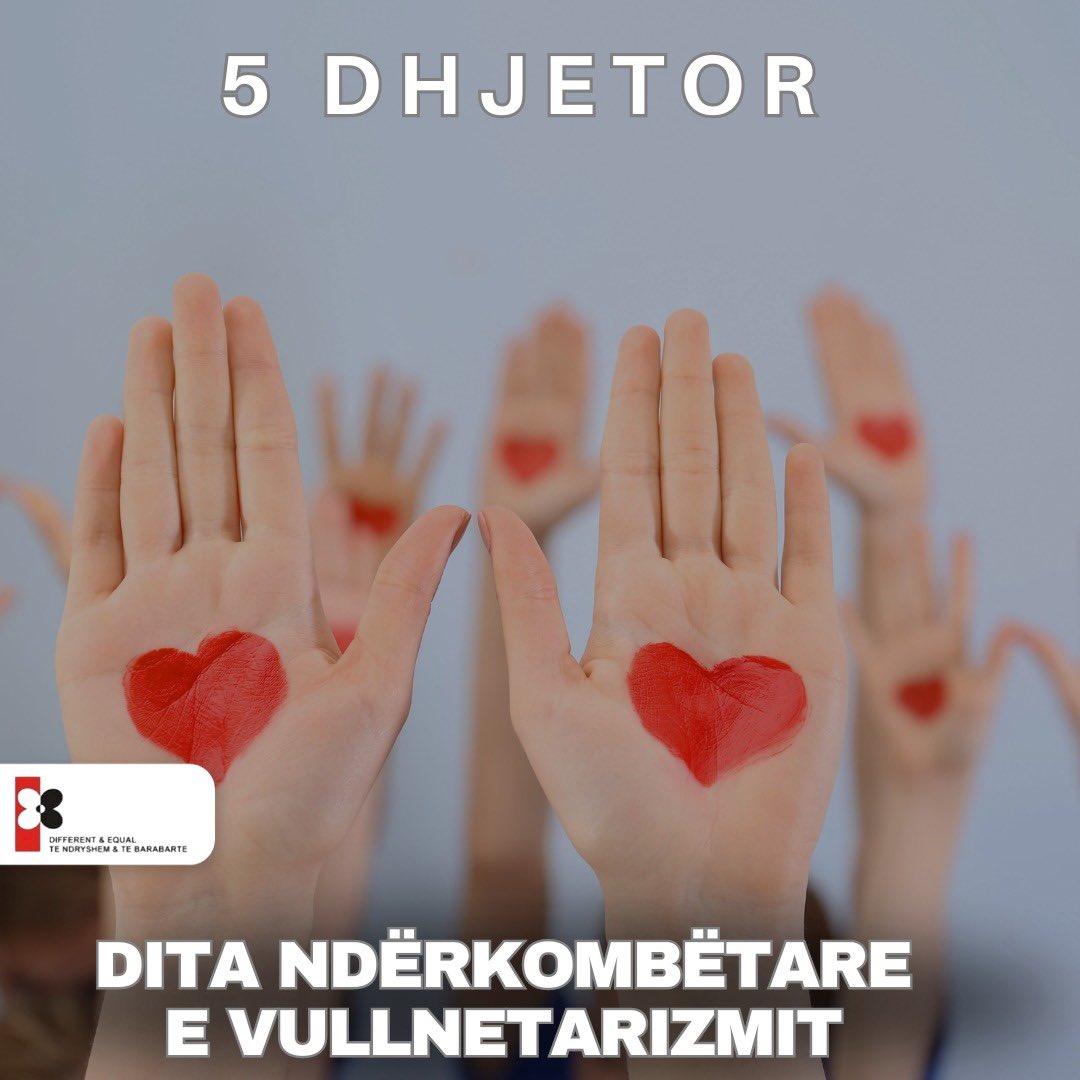 DifferentEqual2's tweet photo. 5 Dhjetor Dita ndërkombëtare e vullnetarizmit. 

#tendryshemdhetebarabarte https://t.co/9ubxbujQfp
