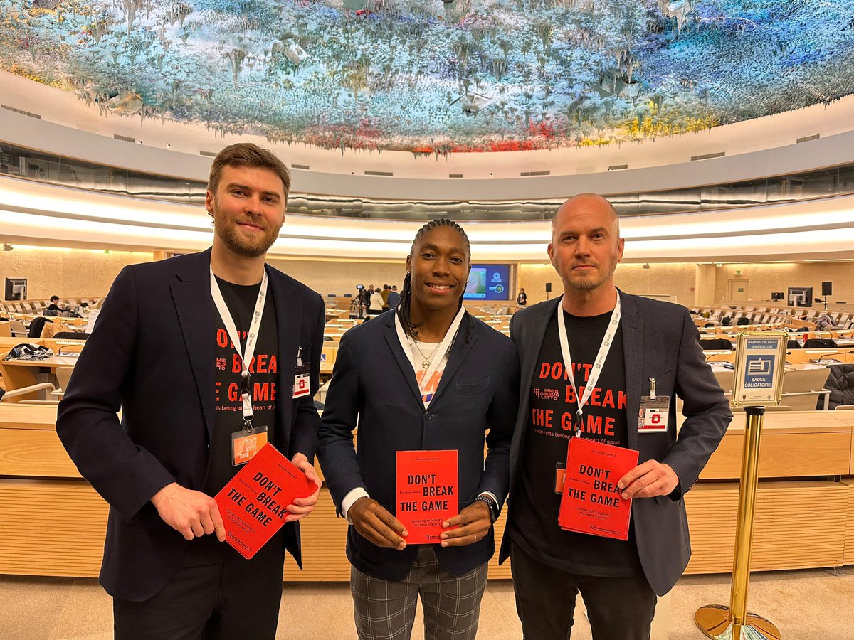 An interesting day so far here at #SCF23 in Geneve. Great speeches highlighting #HumanRights in sports. We have met a lot of new faces including the great Caster Semenya.

#DontBreakTheGame #ÄläRikoUrheilua