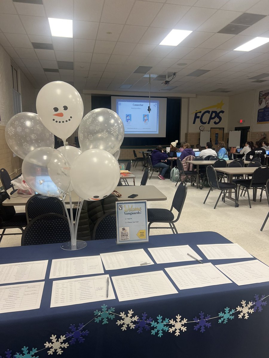 _swelks's tweet photo. Kicking off December #FCPSVanguard forums with our secondary math and science teachers!  We are SNOW excited to learn with you all today! ❄️ ⛄️ https://t.co/urg1cc4eAL