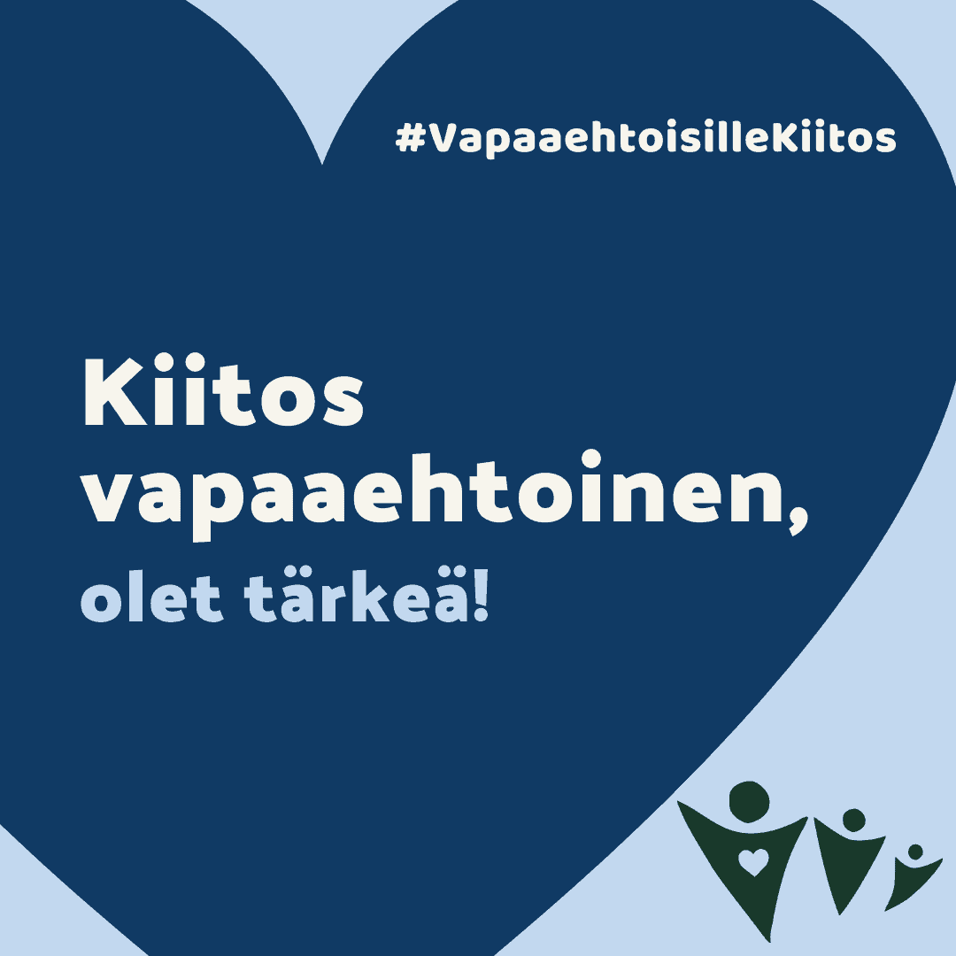 Tänään vietetään kansainvälistä vapaaehtoisten päivää. Päivä on omistettu kaikille erilaisissa vapaaehtois- ja luottamustehtävissä toimiville. Panoksenne on korvaamattoman arvokas ja olemme iloisia jokaisesta vapaaehtoisestamme! #VapaaehtoistenPäivä #VapaaehtoisilleKiitos