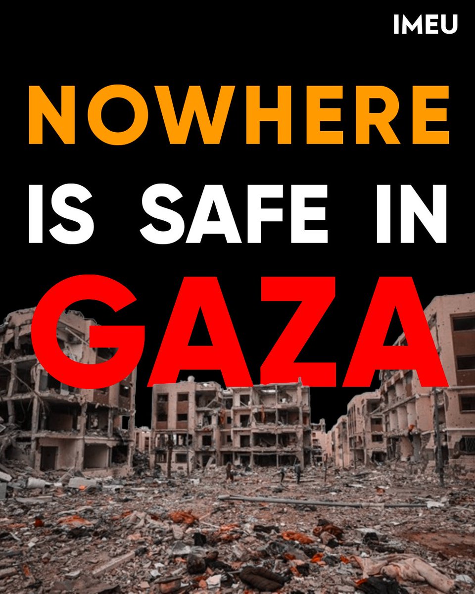 Israel’s relentless bombing campaign has left nowhere safe for Palestinians in Gaza. 🧵 Israel has not stopped targeting homes, schools, hospitals, universities, cultural institutions, refugee camps, water desalination plants and other essential civilian infrastructure.