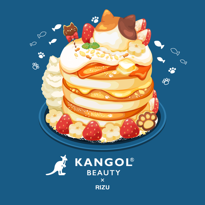 KANGOL BEAUTY(@KANGOL_BEAUTY)さんとリズのコラボ商品🥞オリジナルのトートバックやポーチ等の普段使いに便利なアイテムがございます。 受注期間は[12月31日23:59]まで!🐱ぜひ～ 詳細はこちら▶️