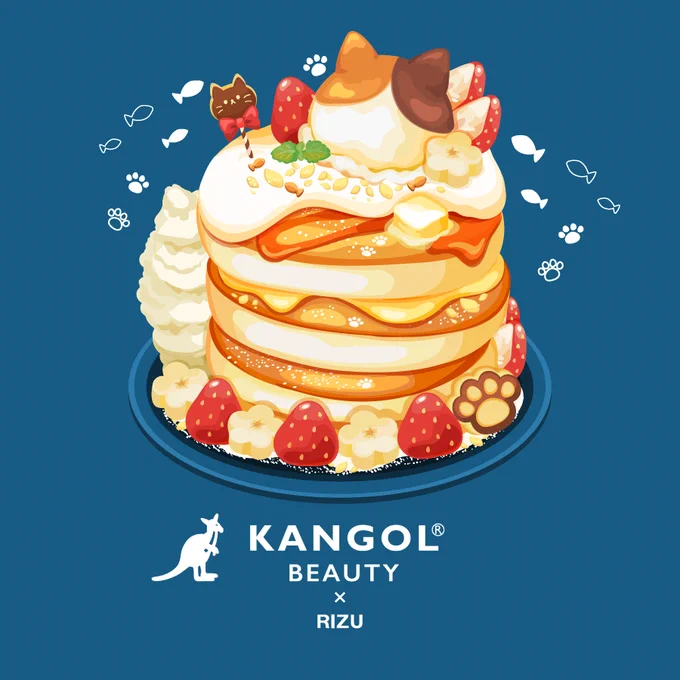 KANGOL BEAUTY(@KANGOL_BEAUTY)さんとリズのコラボ商品🥞オリジナルのトートバックやポーチ等の普段使いに便利なアイテムがございます。 受注期間は[12月31日23:59]まで!🐱ぜひ～ 詳細はこちら▶️